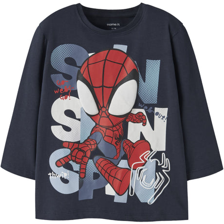 Name It Navy Blazer Nmmjuxi Spider Ls Nreg Topp Box Mar