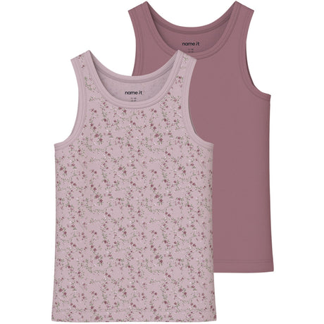 Name It Violet Ice Nmftank Topp 2P Violetflower Noos
