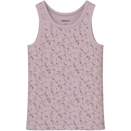Name It Violet Ice Nmftank Topp 2P Violetflower Noos