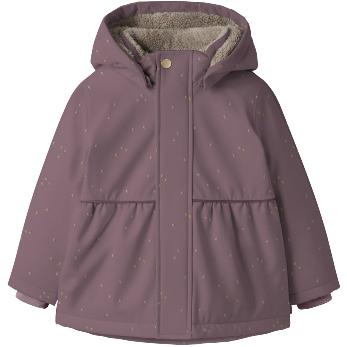 Name It Wistful Mauve Foil Hearts Nmfsnow05 Jacka Foil Fo