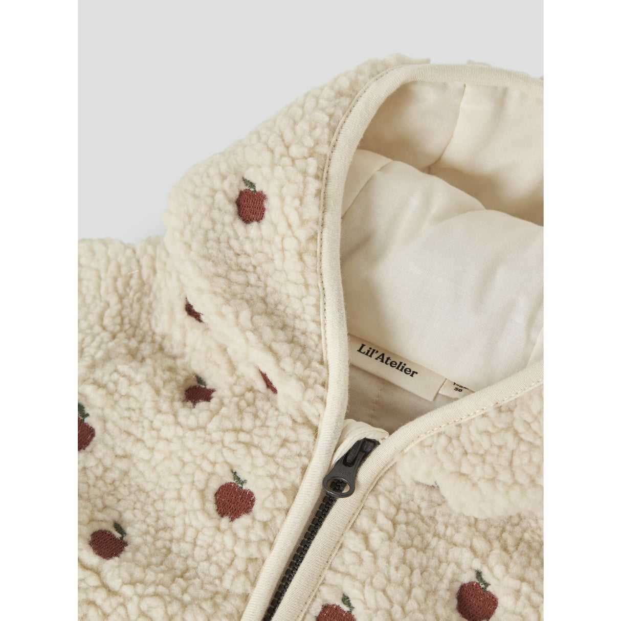 Lil'Atelier Turtledove Apples Nbfnalo Sia Loose Sherpa Jacka Lil