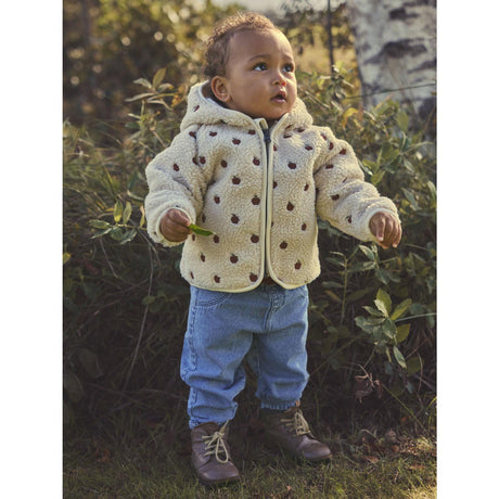 Lil'Atelier Turtledove Apples Nbfnalo Sia Loose Sherpa Jacka Lil