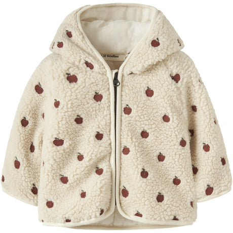 Lil'Atelier Turtledove Apples Nbfnalo Sia Loose Sherpa Jacka Lil