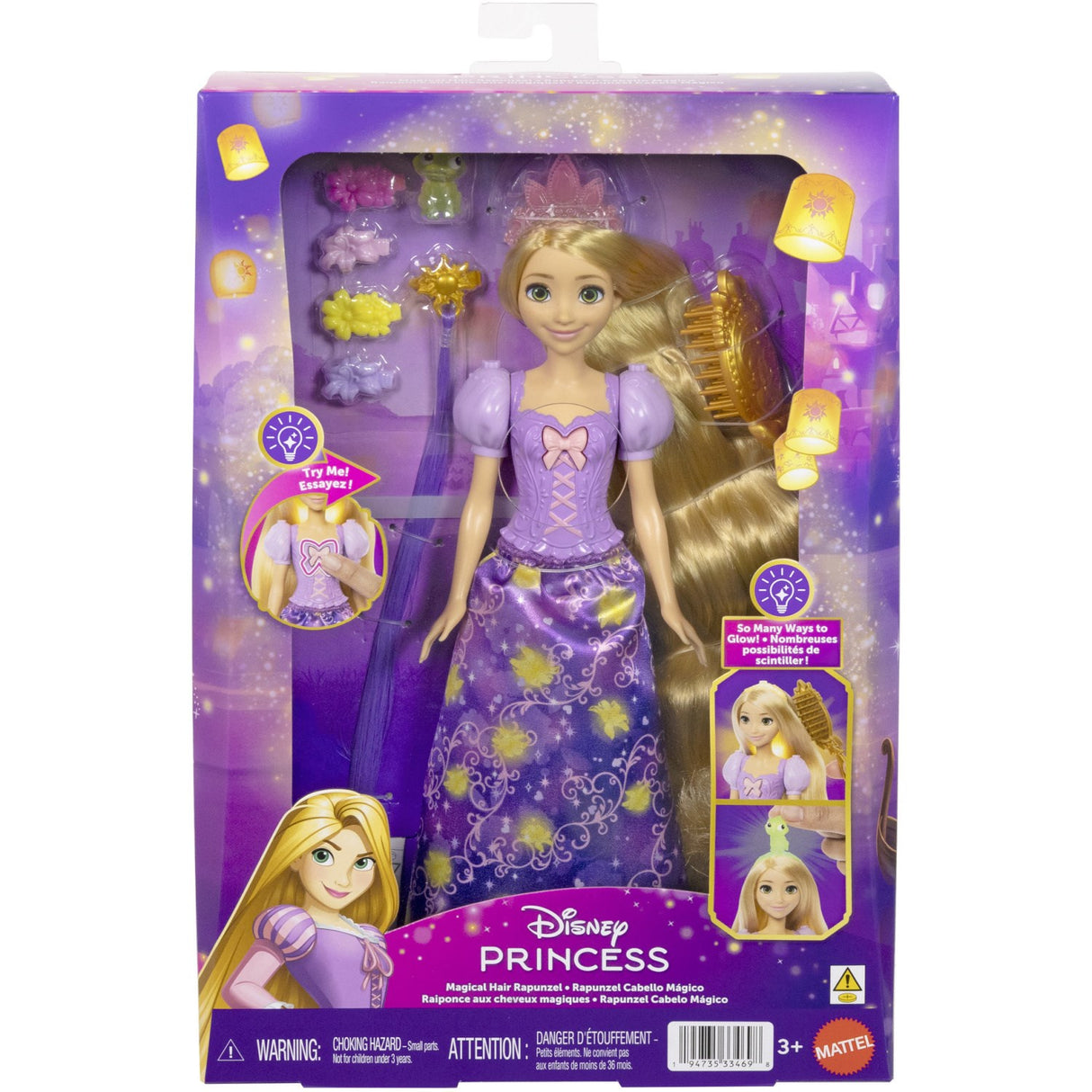 Disney Princess Lysende Hår Rapunzel