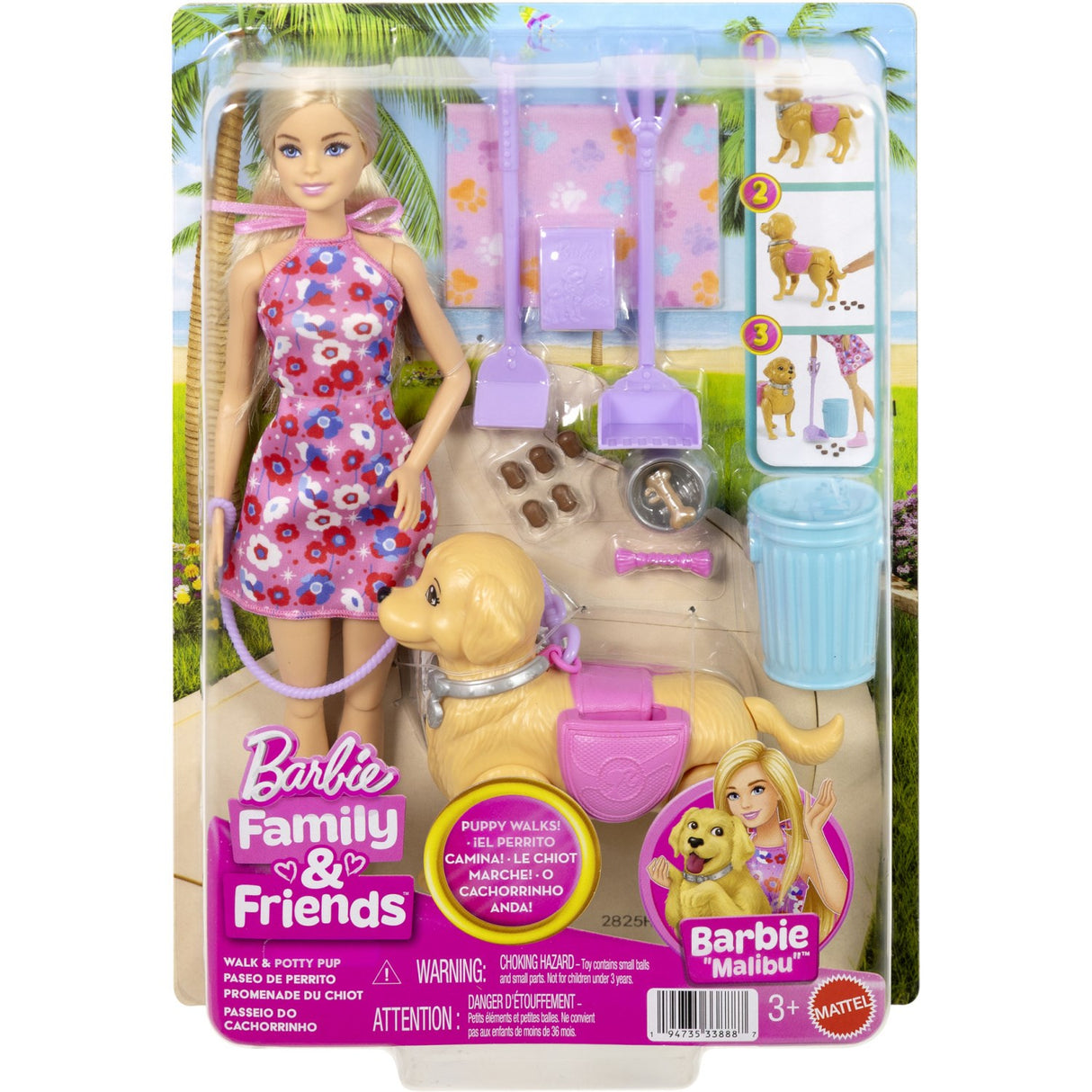 Barbie® Walk & Potty Malibu