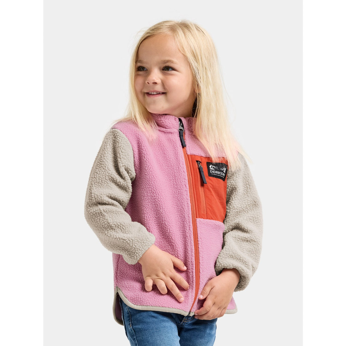 Didriksons Light Heather Pi Anten Kids Fullzip