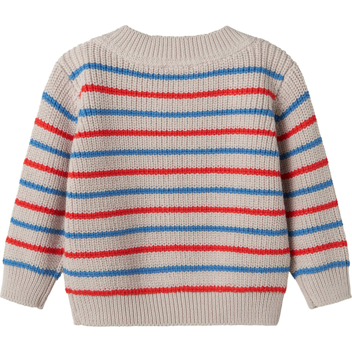 MarMar Cotton Knit EA Stripe Tomato Mix Stripe Teno B Stickad Blus