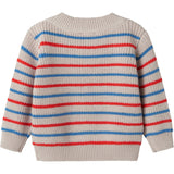MarMar Cotton Knit EA Stripe Tomato Mix Stripe Teno B Stickad Blus