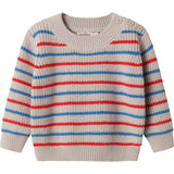 MarMar Cotton Knit EA Stripe Tomato Mix Stripe Teno B Stickad Blus