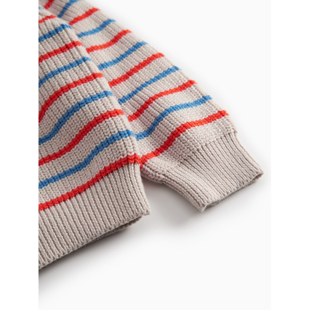 MarMar Cotton Knit EA Stripe Tomato Mix Stripe Teno Stickad Blus