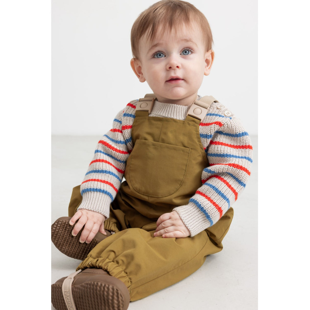 MarMar Cotton Knit EA Stripe Tomato Mix Stripe Teno B Stickad Blus