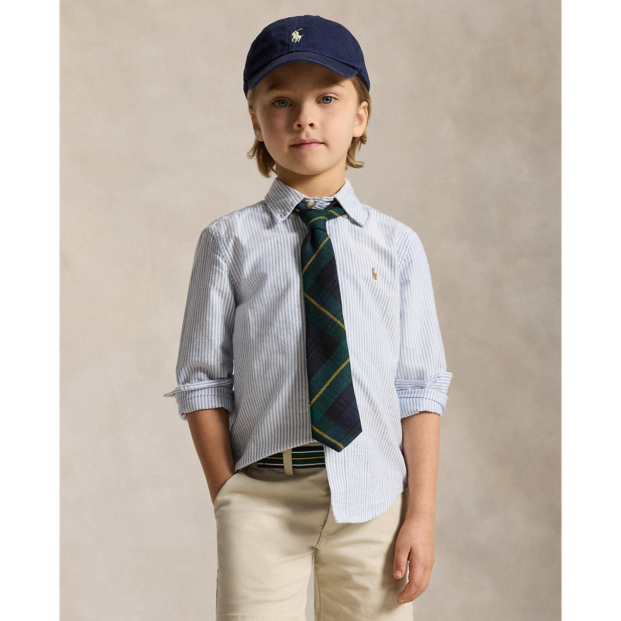 Polo Ralph Lauren Lt Blue Stripe Sport Skjorta