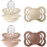 Bibs Ivory/Vanilla/Blush/Woodchuck Napp Supreme 4-Pack Silikon