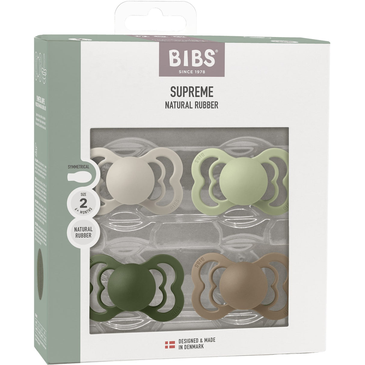 Bibs Sand/Sage/Hunter Green/Dark Oak Napp Supreme 4-Pack Latex