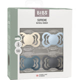 Bibs Ivory/Baby Blue/Petrol/Iron Napp Supreme 4-Pack Latex