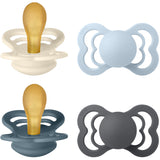 Bibs Ivory/Baby Blue/Petrol/Iron Napp Supreme 4-Pack Latex