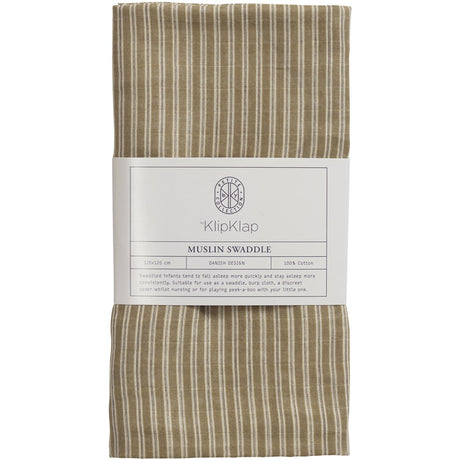 by KlipKlap Latte Alfred Stripe Muslinfilt