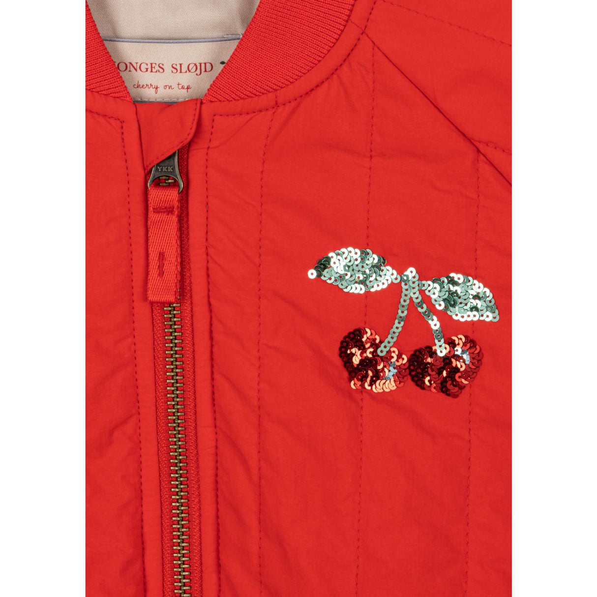 Konges Sløjd Fiery Red Juno Paljet Bomber Jacka