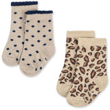 Konges Sløjd Leo/Dot 2 Pack Leo Och Dot Glitter Jacquard Strumpor