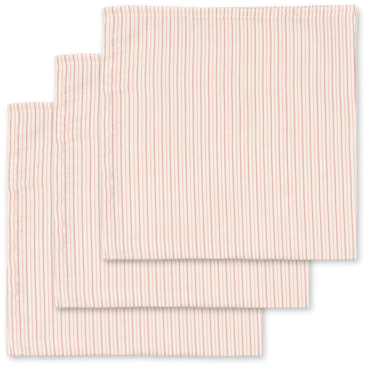 Konges Sløjd Stripie Petite Rose 3 Pack Muslin Cloth Gots