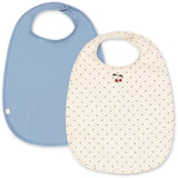Konges Sløjd Navy Dot/Rain Washed 2 Pack Dinner Haklapp