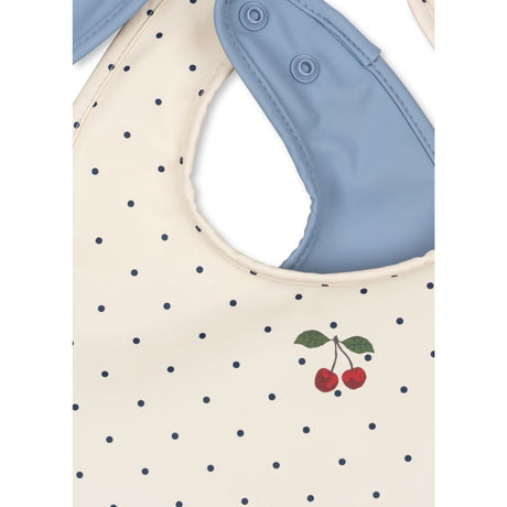 Konges Sløjd Navy Dot/Rain Washed 2 Pack Dinner Haklapp
