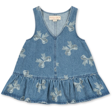 Konges Sløjd x Luksusbaby Bella Bow Blu Magot Frill Klänning Gots