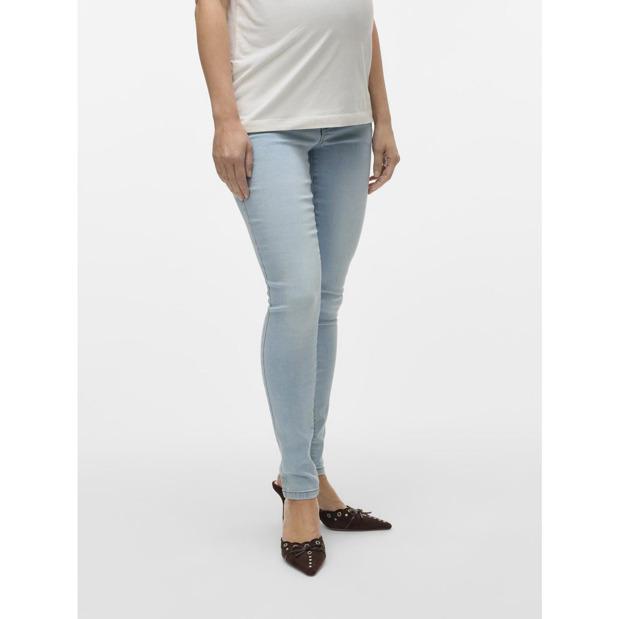 Vero Moda Maternity Light Blue Denim Vmmtanya S Piping Jeans Vi352 Ga Noos "32