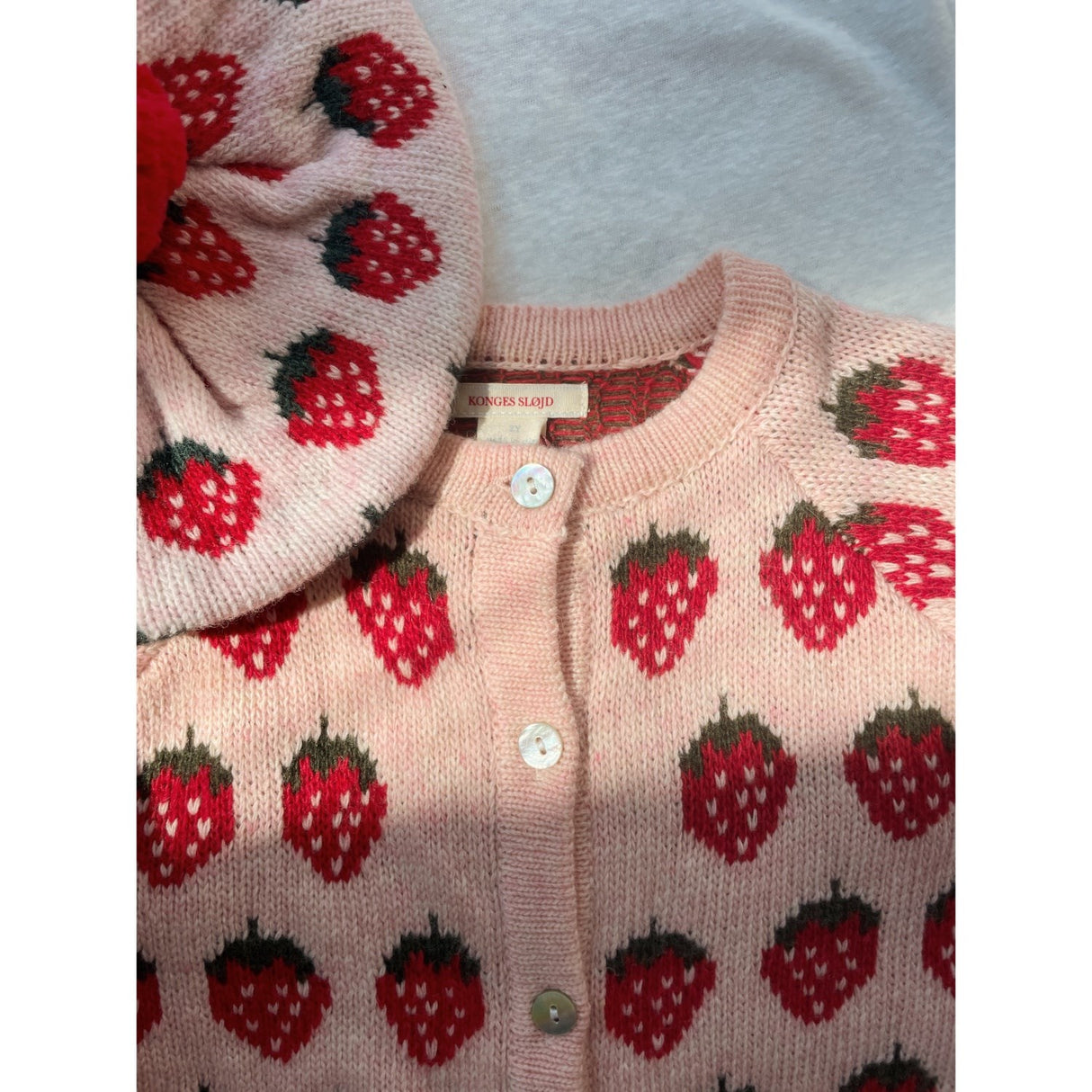 Konges Sløjd Strawberry Belou Stickad Cardigan