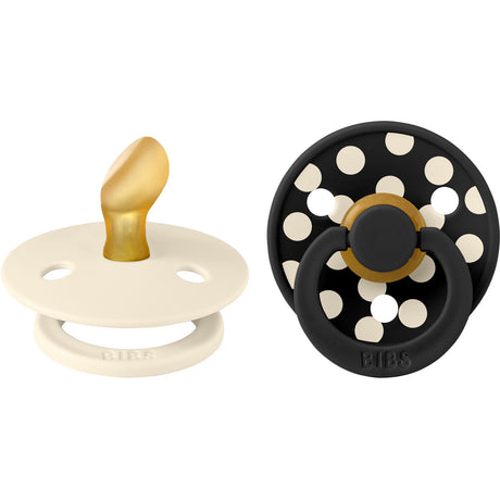 Bibs Ivory/Black Napp Studio Colour 2-Pack Polka Anatomical Latex