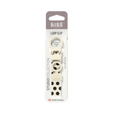 Bibs Ivory Black Studio Napp Clip Loop Polka Ivory Black