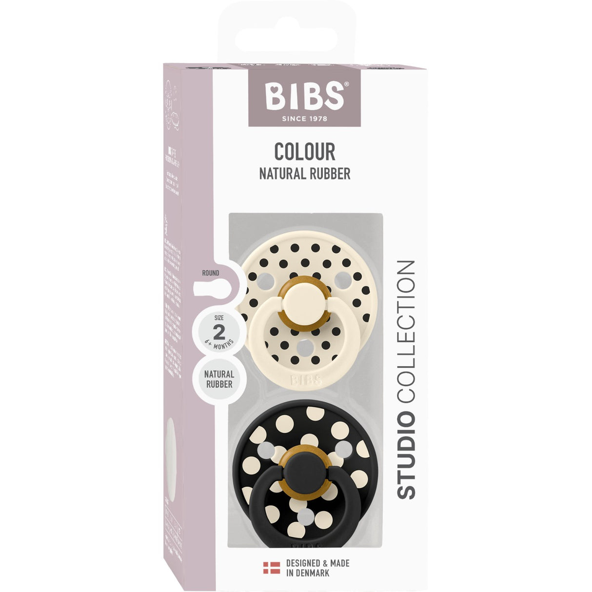 Bibs Ivory/Black Napp Studio Colour 2-Pack Polka Latex