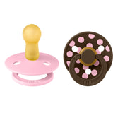 Bibs Baby Pink/Mocha Napp Studio Colour 2-Pack Polka Latex
