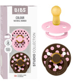 Bibs Baby Pink/Mocha Napp Studio Colour 2-Pack Polka Latex