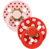 Bibs Blossom/Candy Apple Napp Studio Colour 2-Pack Polka Latex