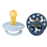 Bibs Baby Blue/Steel Blue Napp Studio Colour 2-Pack Polka Latex