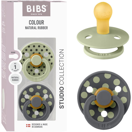 Bibs Sage/Iron Napp Studio Colour 2-Pack Polka Latex