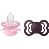 Bibs Baby Pink/Plum Napp Supreme 2-Pack Silikon