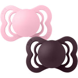 Bibs Baby Pink/Plum Napp Supreme 2-Pack Silikon