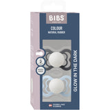 Bibs Iron Glow/Baby Blue Glow Napp Supreme 2-Pack Silikon