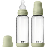 Bibs Sage Glass Baby Flaska Round Silikon 2-Pack 240 Ml Medium Flow