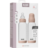 Bibs Blush Glass Baby Flaska Round Silikon 2-Pack 240 Ml Medium Flow