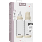 Bibs Ivory Glass Baby Flaska Round Silikon 2-Pack 240 Ml Medium Flow