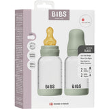 Bibs Sage Glass Baby Flaska Round Latex 2-Pack 120 Ml Slow Flow