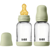 Bibs Sage Glass Baby Flaska Round Latex 2-Pack 120 Ml Slow Flow
