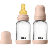 Bibs Blush Glass Baby Flaska Round Latex 2-Pack 120 Ml Slow Flow