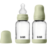 Bibs Sage Glass Baby Flaska Round Silikon 2-Pack 120 Ml Slow Flow