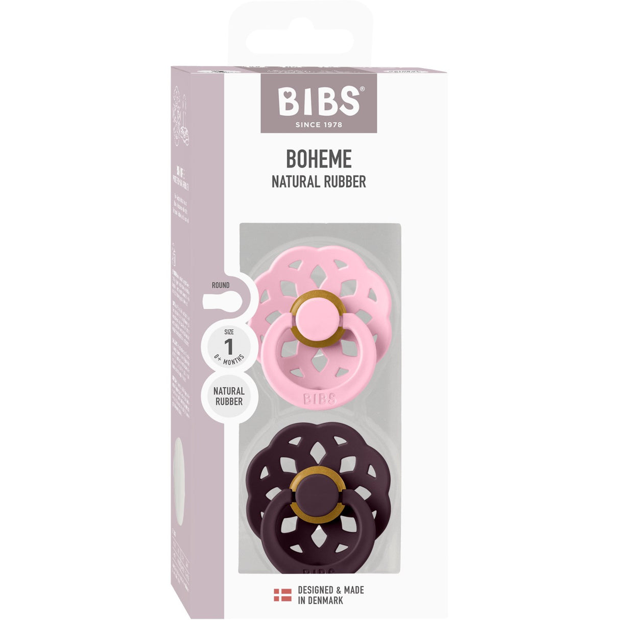 Bibs Pink/Plum Napp Boheme 2-Pack Latex