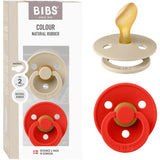Bibs Vanilla/Candy Apple Napp Colour 2-Pack Anatomical Latex
