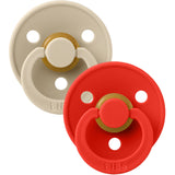 Bibs Vanilla/Candy Apple Napp Colour 2-Pack Anatomical Latex